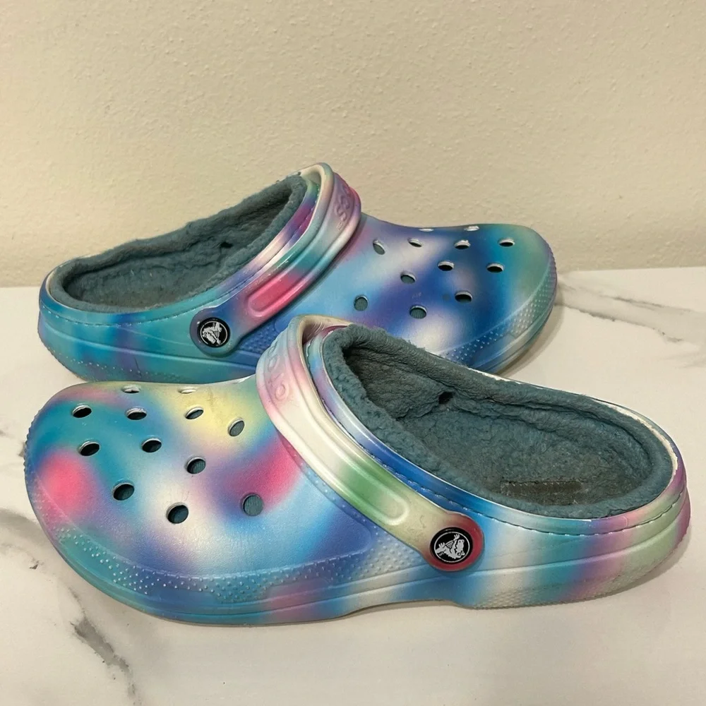 Crocs Classic Lined Solarized Clogs Size 8M - Picture 3 of 7